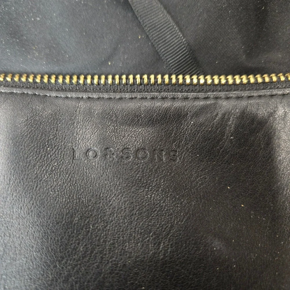 Lo & Sons Rowledge Black Nylon Leather Convertible Laptop Backpack Large Travel